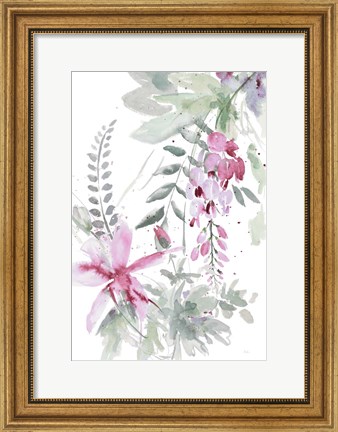 Framed Spring Glicinia I Print