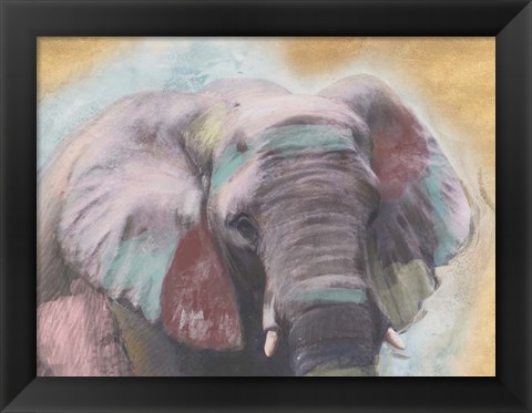 Framed Elephant Close Up Print