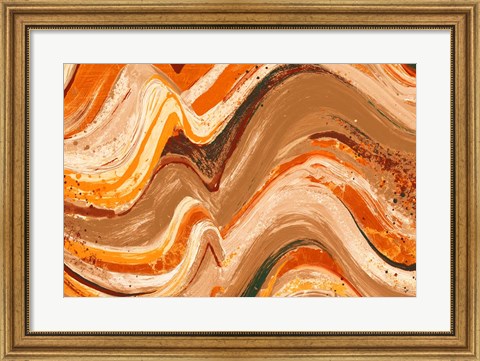 Framed New Concept Orange Abstract Print