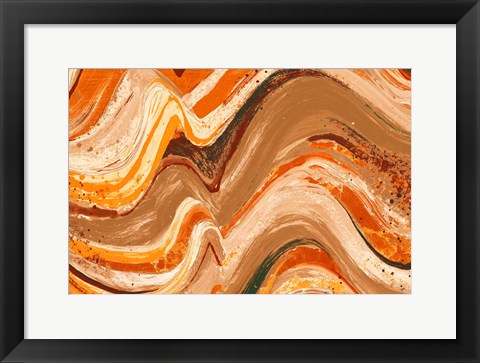 Framed New Concept Orange Abstract Print