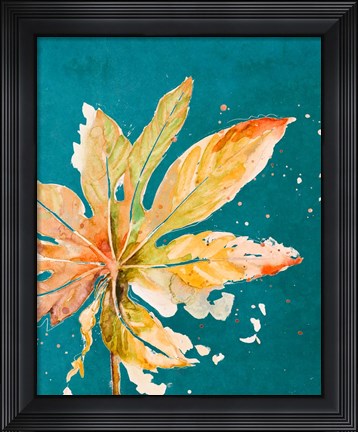 Framed Palma Nueva on Teal Print