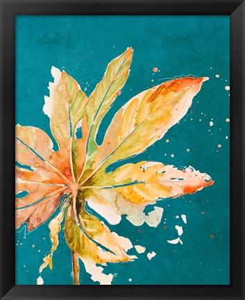 Framed Palma Nueva on Teal Print