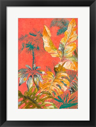 Framed Orange Palm Selva I Print