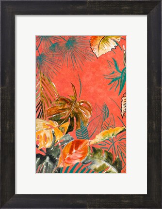 Framed Orange Palm Selva II Print