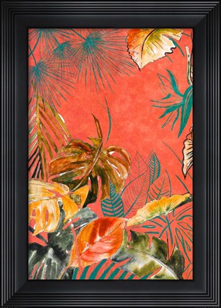 Framed Orange Palm Selva II Print
