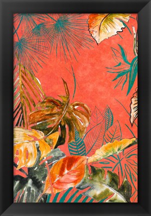 Framed Orange Palm Selva II Print