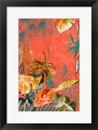 Framed Orange Palm Selva II Print