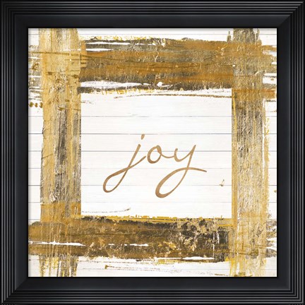 Framed Gold Joy Square Print