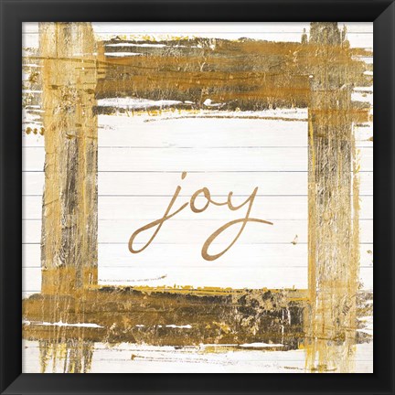 Framed Gold Joy Square Print