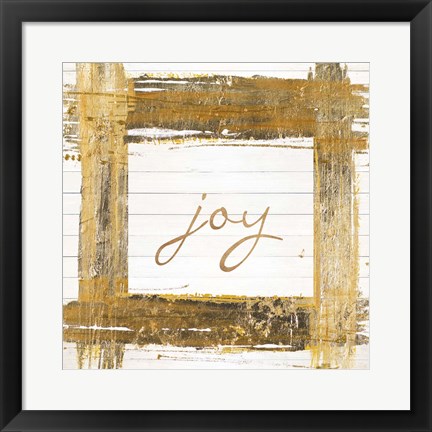 Framed Gold Joy Square Print