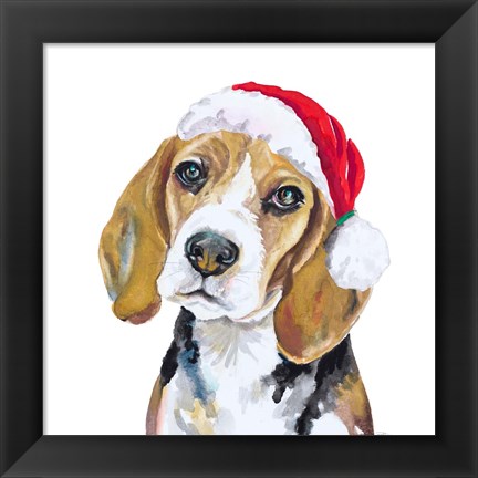 Framed Holiday Dog I Print