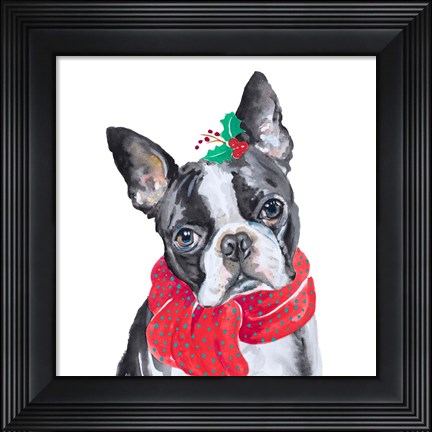 Framed Holiday Dog II Print