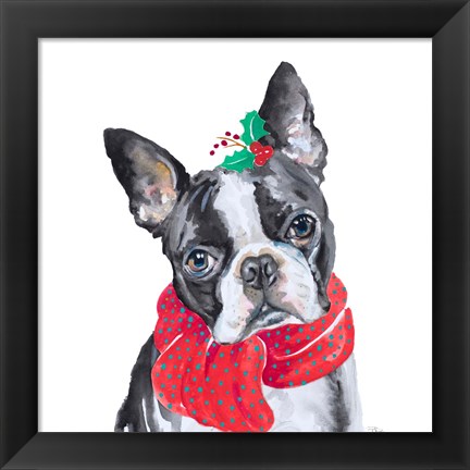 Framed Holiday Dog II Print