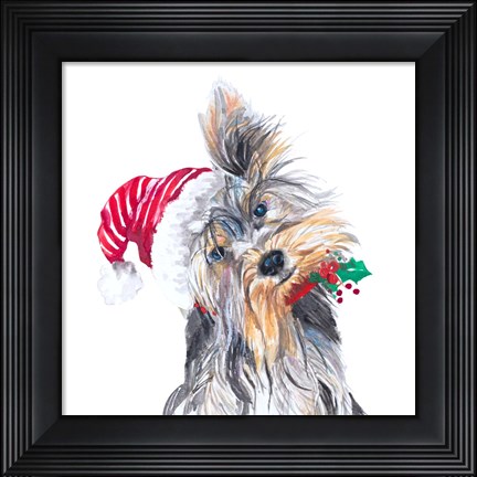 Framed Holiday Dog III Print