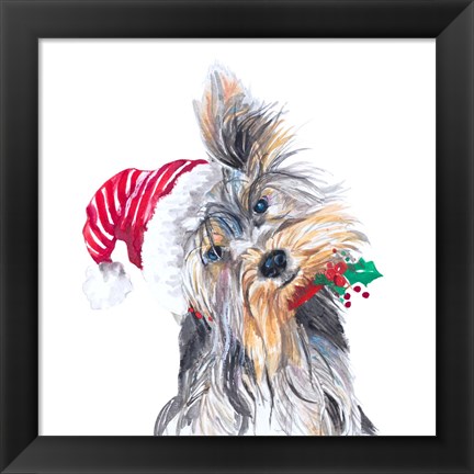 Framed Holiday Dog III Print