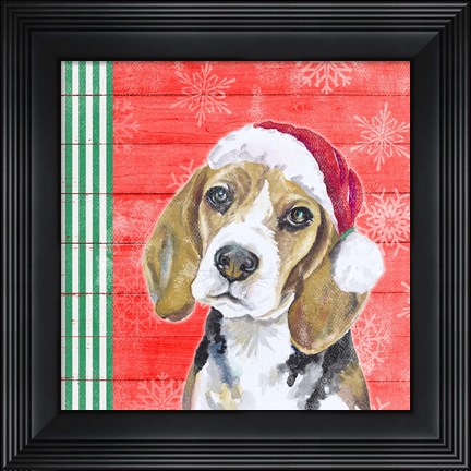 Framed Holiday Puppy I Print