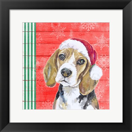 Framed Holiday Puppy I Print