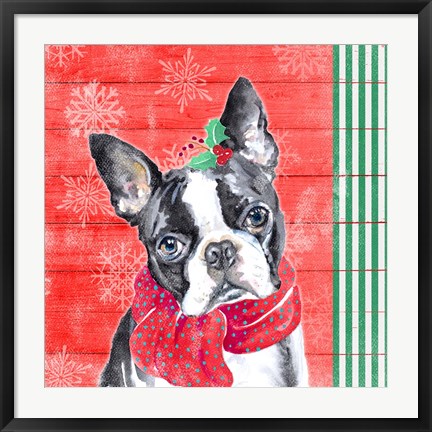 Framed Holiday Puppy II Print