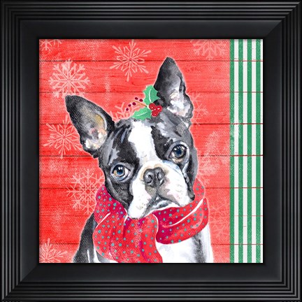 Framed Holiday Puppy II Print