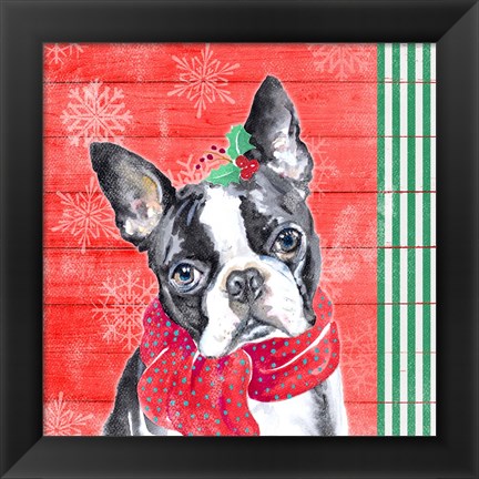 Framed Holiday Puppy II Print