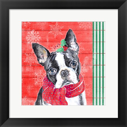 Framed Holiday Puppy II Print