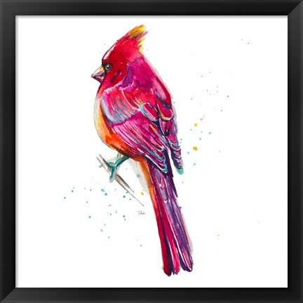 Framed Christmas Cardinal II Print