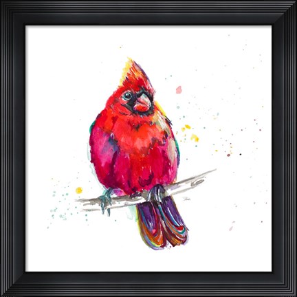 Framed Christmas Cardinal III Print