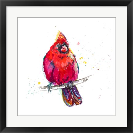 Framed Christmas Cardinal III Print