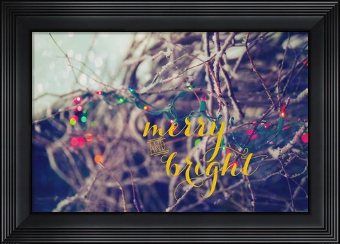 Framed Merry and Bright Print