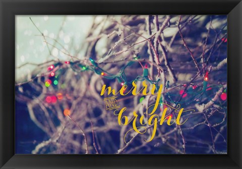 Framed Merry and Bright Print