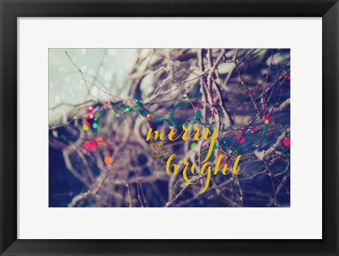 Framed Merry and Bright Print