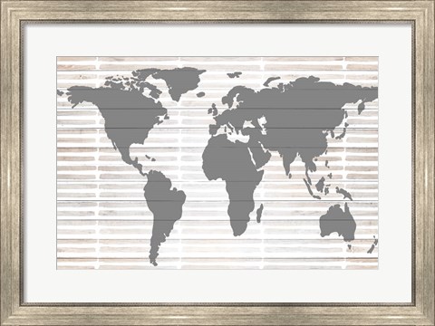 Framed Grey Global Print