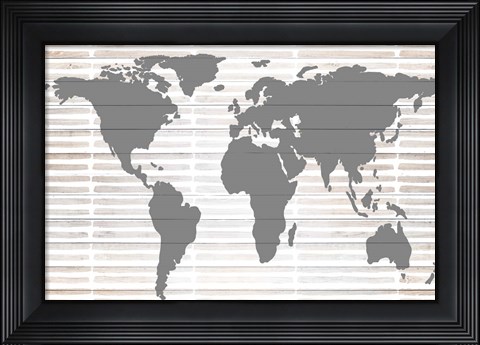 Framed Grey Global Print