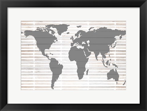 Framed Grey Global Print