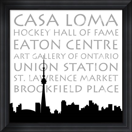 Framed Toronto Skyline Square Print