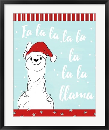 Framed Fa La Llama Print