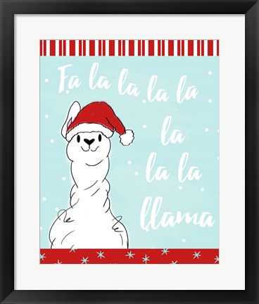 Framed Fa La Llama Print