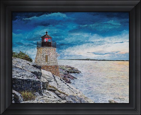 Framed Castle Bay Light Print