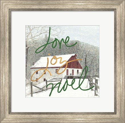 Framed Love Joy Noel Print