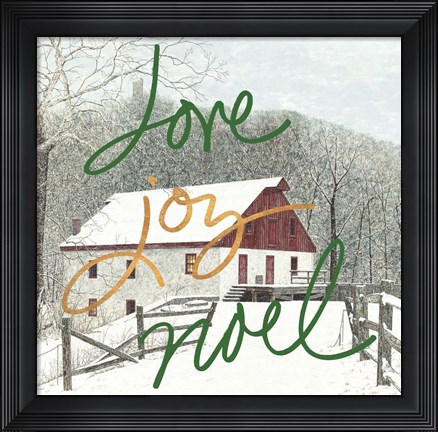 Framed Love Joy Noel Print