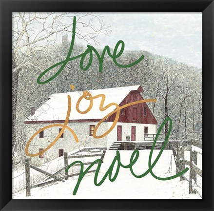 Framed Love Joy Noel Print