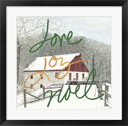 Framed Love Joy Noel Print