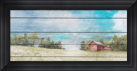 Framed Countryside Town Farm Print