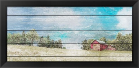 Framed Countryside Town Farm Print