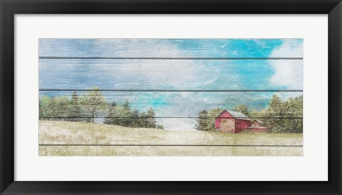 Framed Countryside Town Farm Print