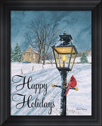 Framed Happy Holidays Print