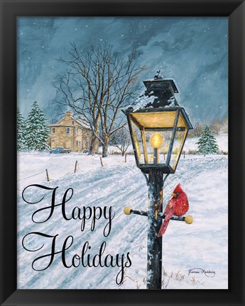 Framed Happy Holidays Print