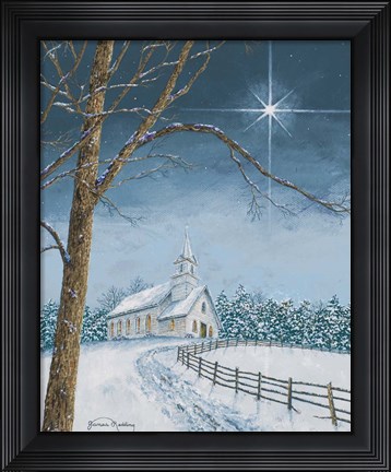Framed Shining Holiday Star Print