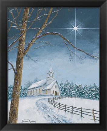 Framed Shining Holiday Star Print