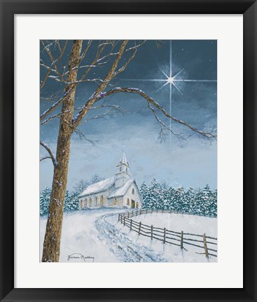 Framed Shining Holiday Star Print